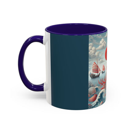Ladies by the Quiet Sea Colorful Mugs (11oz, 15oz)