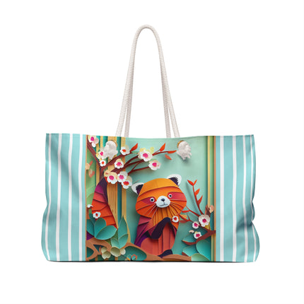 A Playful Red Panda Weekender Bag