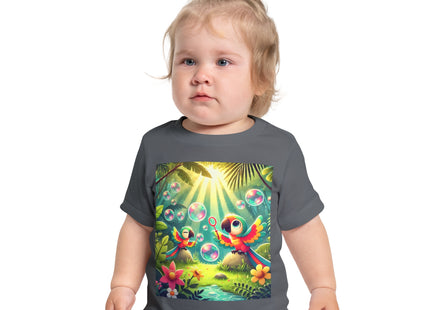 Parrots and Bubbles Baby Short Sleeve T-Shirt