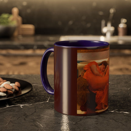 Flaming June by Frederic Leighton Colorful Mugs (11oz, 15oz)