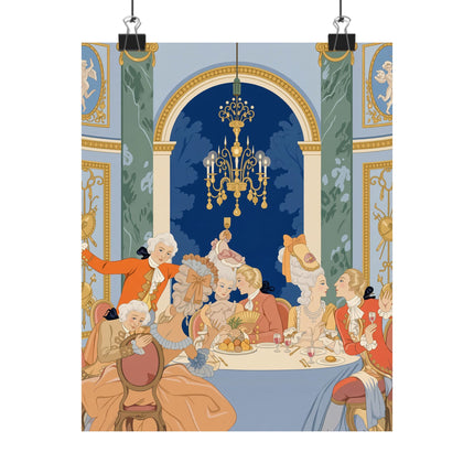 🥂✨ Le Souper Matte Vertical Poster – George Barbier Art Deco French Aristocratic Banquet