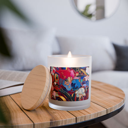 Ethereal Irises Frosted Glass Candle, 11oz