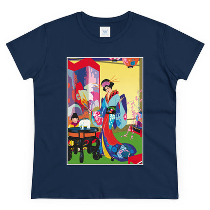 A Timeless Journey by Umberto Brunelleschi Women's Midweight Cotton Tee