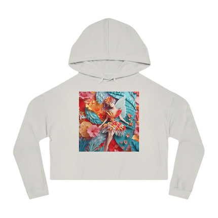 Hibiscus Fairy Women’s Cropped Hooded Sweatshirt