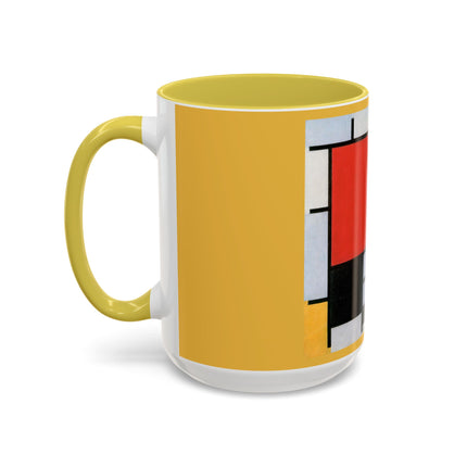 Composition with Red, Yellow, Blue, and Black by Piet Mondrian Colorful Mugs (11oz, 15oz)