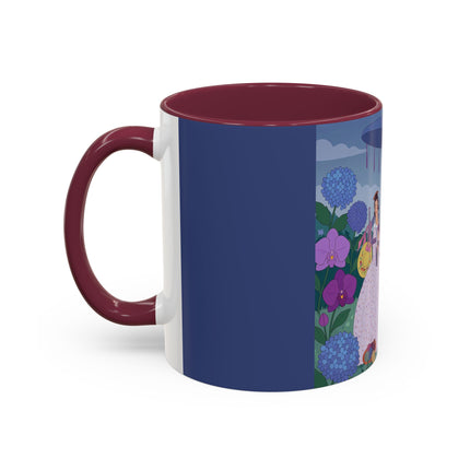 The Lady Of The Garden Tea Party Colorful Mugs – Art Deco Floral Elegance
