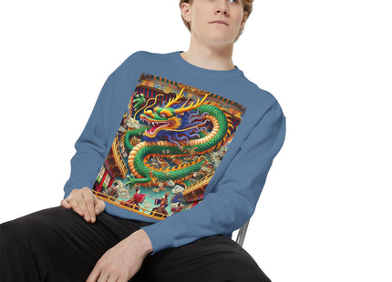 Tibetan Dragon Over Kabuki Duel Sweatshirt