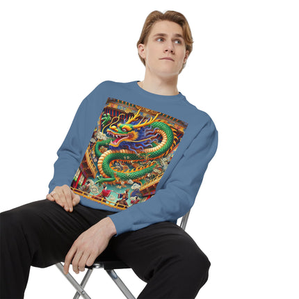 Tibetan Dragon Over Kabuki Duel Sweatshirt