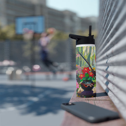 Cyberpunk Rooster Stainless Steel Water Bottle