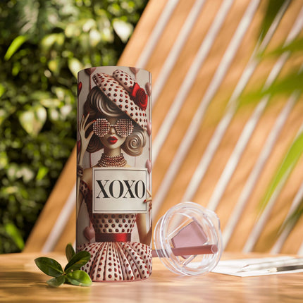 Fashionably Yours, XOXO Skinny Matte Tumbler, 20oz