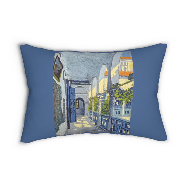 Gallery of a Moroccan Riad by George Gaudion Spun Polyester Lumbar Pillow