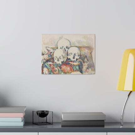 The Three Skulls by Paul Cézanne Matte Canvas, Stretched, 0.75"