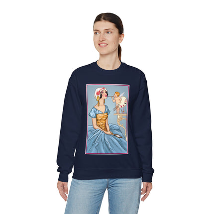 The Enchanting Painter: A Fairy's Artistic Touch Heavy Blend™ Crewneck Sweatshirt