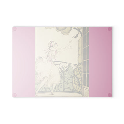 Sur talons rouges (On Red Heels) pl 02 by Gerda Wegener Glass Cutting Board