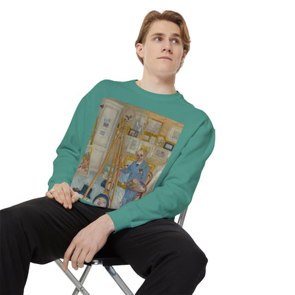 The Skeleton Painter by James Ensor Garment-Dyed Sweatshirt