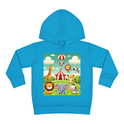 Whimsical Circus Friends Toddler Pullover Fleece Hoodie
