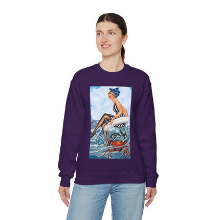 Playful Waves and Fashion Follies Heavy Blend™ Crewneck Sweatshirt