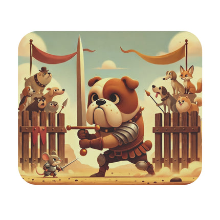 The Bulldog Duel Mouse Pad – Bravery, Charm & Whimsical Valor