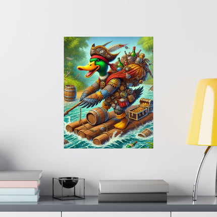 🦆🗺️ The Daring Drake Matte Vertical Poster – Adventure, Freedom & Mythic Storytelling