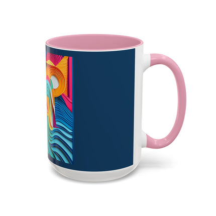 Surfing Zebra Colorful Mugs (11oz, 15oz)