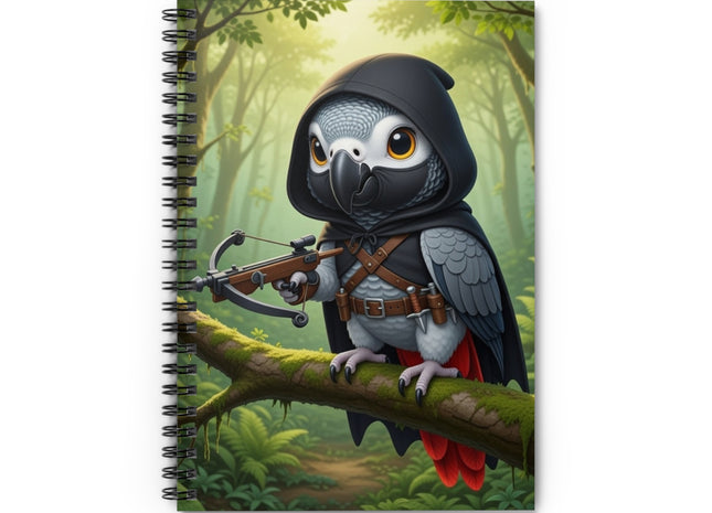 The African Grey Sentinel Spiral Notebook - Ruled Line