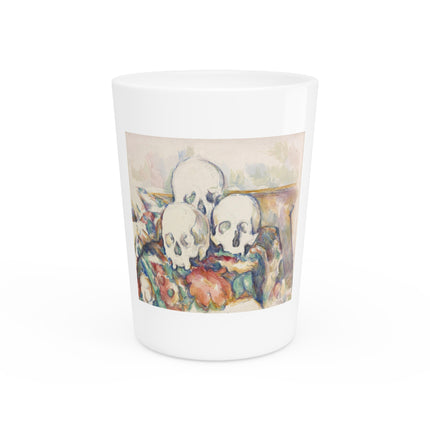 The Three Skulls by Paul Cézanne Ceramic Shot Glass