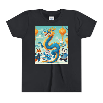 Blue & Gold Dragon Festival Parade Youth Short Sleeve Tee