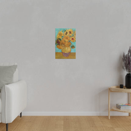 Vase with Twelve Sunflowers by Vincent Van Gogh Matte Canvas, Stretched, 0.75”