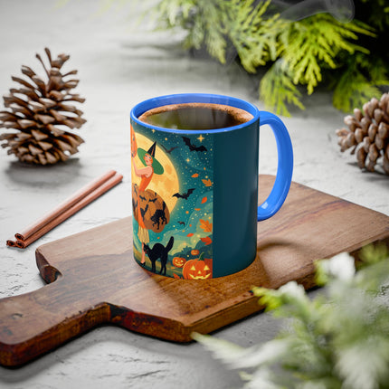 🦇🎃 The Witch Of Batwing Pumpkin Hollow Colorful Mug – Moonlit Halloween Charm