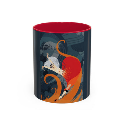 Flame of the Tempest Colorful Mugs – Fiery Storm & Dramatic Elegance