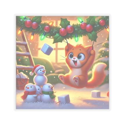 Naughty or Nice Kitten Kiss-Cut Stickers (4 Sizes)