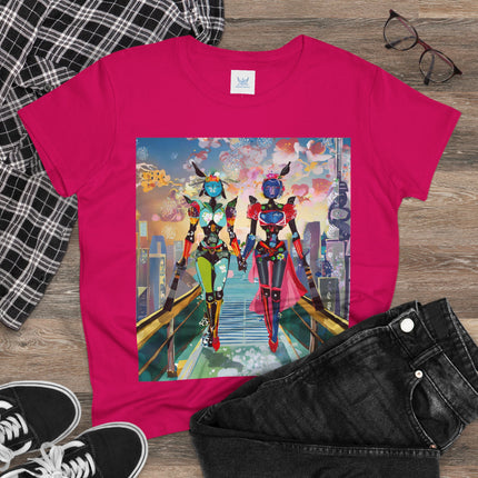 Cyber Punk Robot Models Cotton Tee