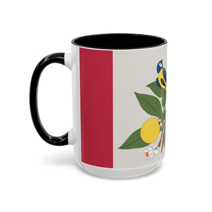 Blue Tit & Butterfly Colorful Mugs – Spring Harmony & Delicate Beauty