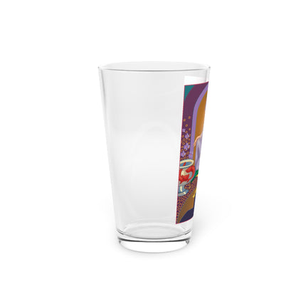 February & Amethyst Zodiac Pint Glass