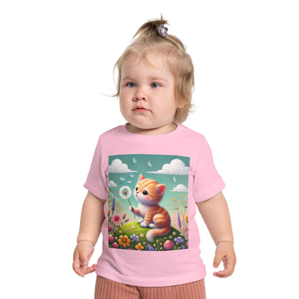 Kitten’s Whispers of Spring Baby T-Shirt – Gentle Breezes & Sweet Discoveries