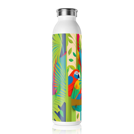 Colorful Macaws Slim Water Bottle