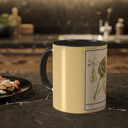 Artichoke, Broad Beans, and Lantern Plant by Anselmus Boëtius de Boodt Colorful Mugs, 11oz