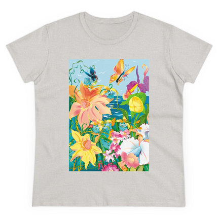 Blooming Paradise Women's Midweight Cotton Tee