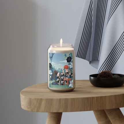 📖🌺 The Garden Reader Scented Soy Candle – Art Deco Floral Whimsy