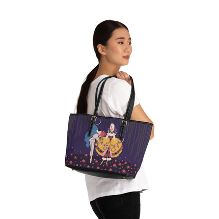 🌹🌙 The Queen Of The Midnight Roses Shoulder Bag – Art Deco Garden Fantasy