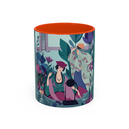 The Ladies Of The Secret Masquerade Colorful Mugs – Art Deco Floral Mystery