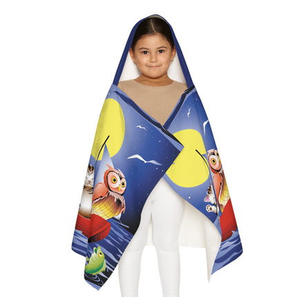 Embarking on a Moonlit Journey Youth Hooded Towel