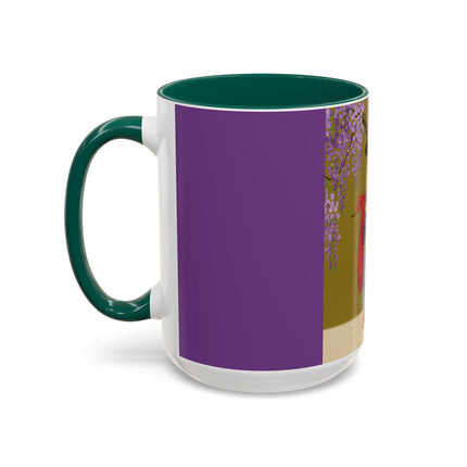 Wisteria Elegance Colorful Mug (11oz, 15oz) – Floral Beauty, Kimono Art & Timeless Grace