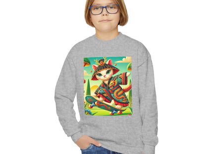 Dragon Dance on Wheels Youth Crewneck Sweatshirt