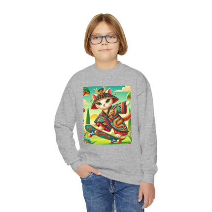 Dragon Dance on Wheels Youth Crewneck Sweatshirt – Energy, Style & Fearless Creativity
