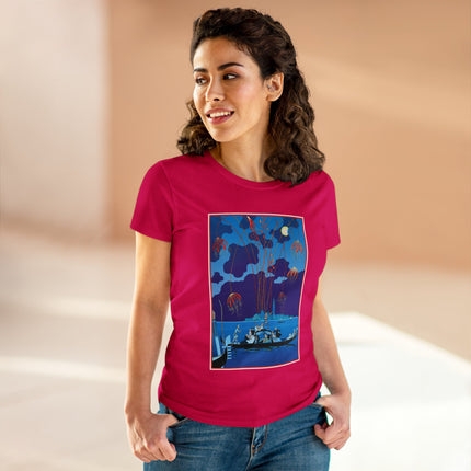 Fireworks in Venice by George Barbier Women's Midweight Cotton Tee