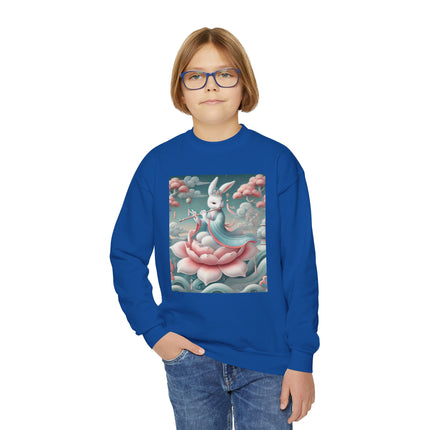 Lotus Garden Melody Youth Crewneck Sweatshirt – Serenity, Harmony & Dreamlike Beauty