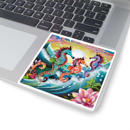 Seahorse Symphony Kiss-Cut Stickers (4 Sizes)
