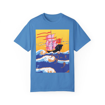 Golden Seas and Whimsical Dreams Unisex Garment-Dyed T-shirt