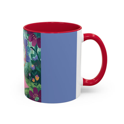The Lady Of The Enchanted Mirror Colorful Mugs – Art Deco Botanical Elegance